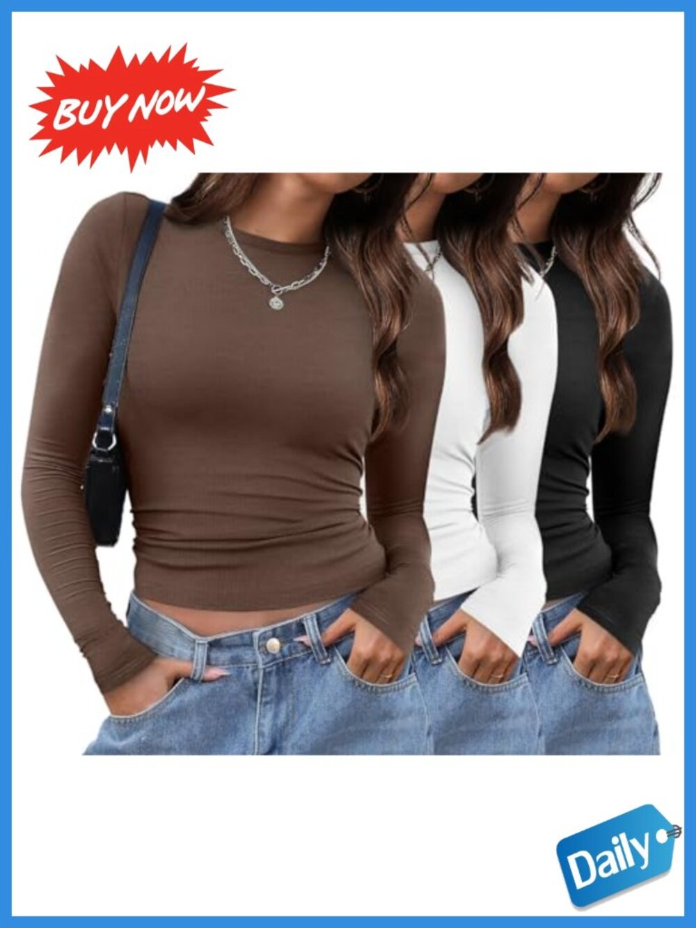 Slim Fit Crew Neck Long Sleeve Crop Top Y2k Basic Going Out Tee